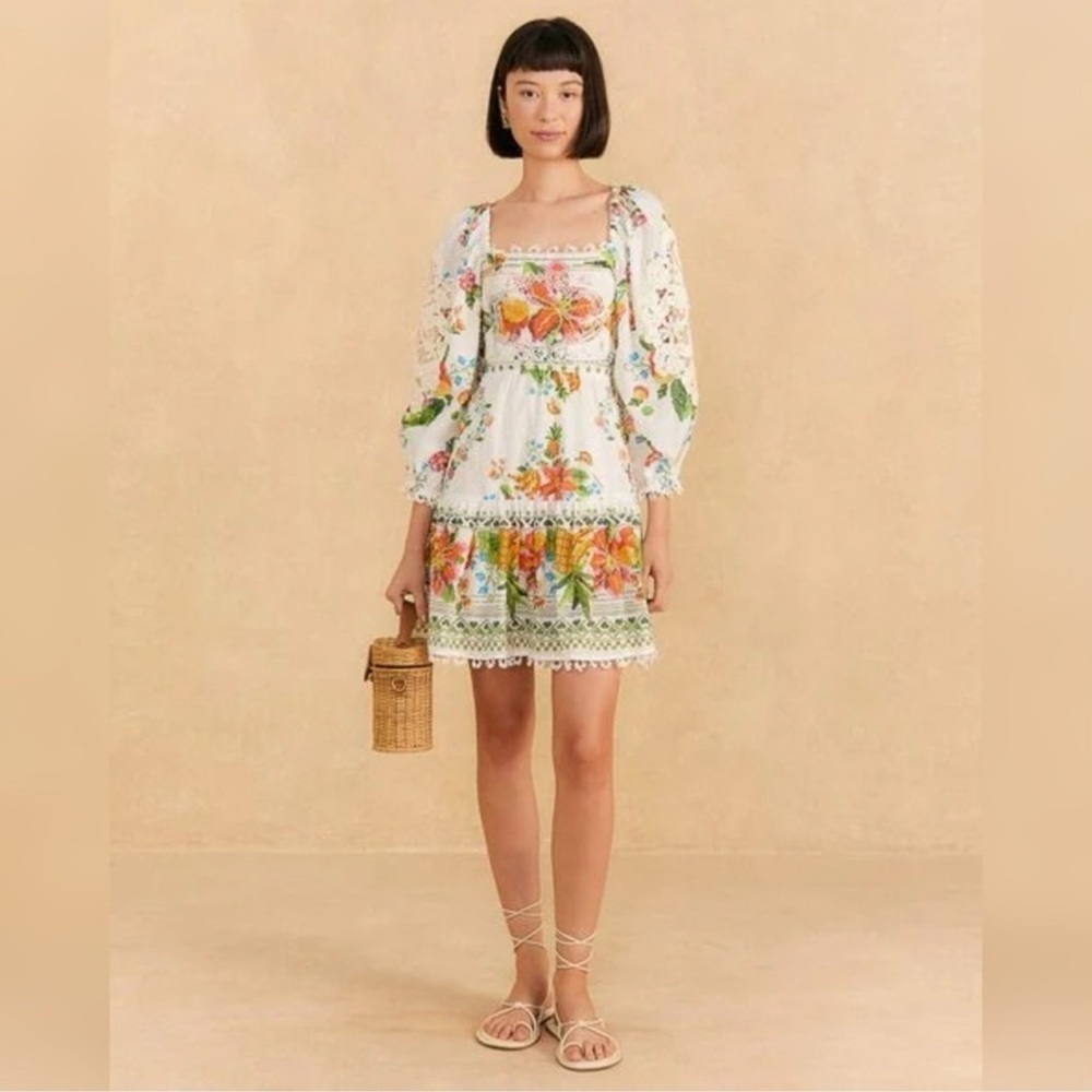 Farm Rio Rare Off White Tropical Romance Scarf
Dress Size Large​​​​